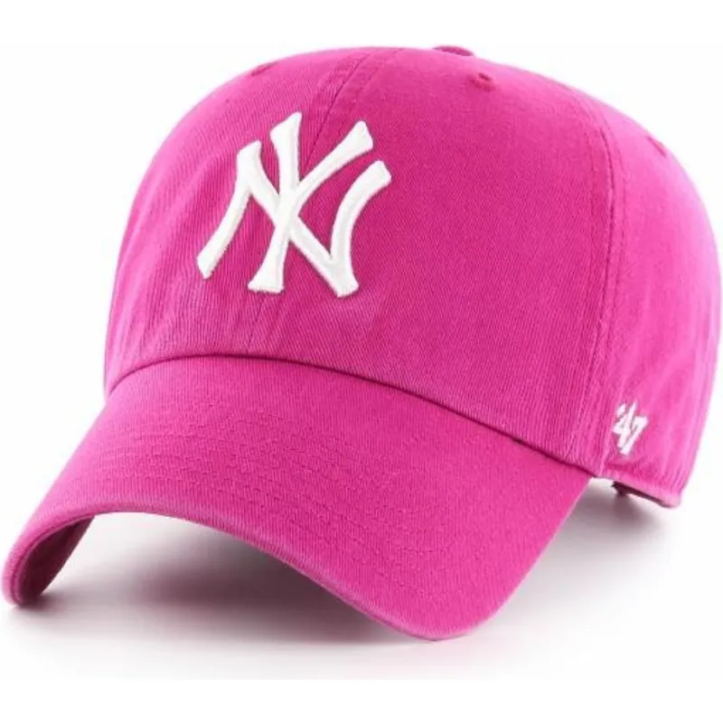 mutzen-gebogen-rosa-verstellbares-band-orquidea-der-new-york-yankees-mlb-von-47-brand
