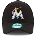 mutzen-gebogen-schwarz-verstellbares-band-9forty-the-league-der-miami-marlins-mlb-von-new-era