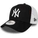 schwarze-trucker-kappe-clean-a-frame-2-der-new-york-yankees-mlb-von-new-era