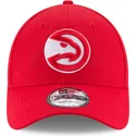 casquette-courbee-rouge-ajustable-9forty-the-league-atlanta-hawks-nba-new-era