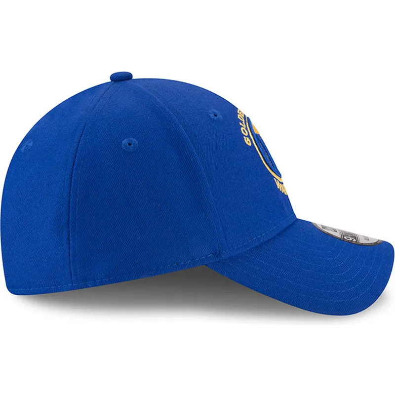 blaue-verstellbare-gebogene-kappe-9forty-the-league-der-golden-state-warriors-nba-von-new-era