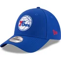 blaue-verstellbare-curved-cap-9forty-the-league-der-philadelphia-76ers-nba-von-new-era