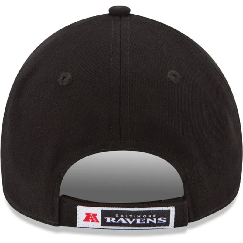 schwarze-verstellbare-gebogene-kappe-9forty-the-league-der-baltimore-ravens-nfl-von-new-era