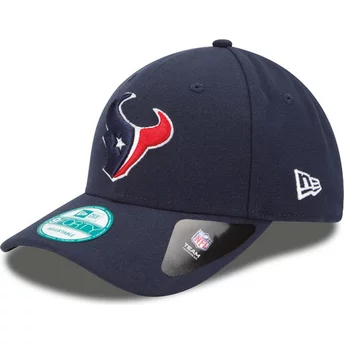 New Era Curved Brim 9FORTY The League Houston Texans NFL Navy Blue Adjustable Cap