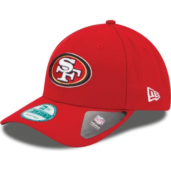 New Era Curved Brim 9FORTY The League San Francisco 49ers NFL Red Adjustable Cap