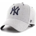 mutzen-gebogen-grau-verstellbares-band-der-new-york-yankees-mlb-von-47-brand
