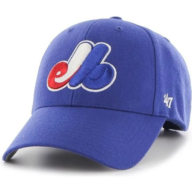 mutzen-gebogen-blau-verstellbares-band-clasico-der-montreal-expos-mlb-von-47-brand mutzen-gebogen-blau-verstellbares-band-clasico-der-montreal-expos-mlb-von-47-brand