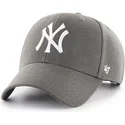 mutzen-gebogen-grau-verstellbares-band-piedra-der-new-york-yankees-mlb-von-47-brand