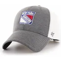 mutzen-gebogen-grau-verstellbares-band-der-new-york-rangers-nhl-von-47-brand