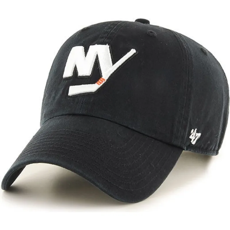 mutzen-gebogen-schwarz-verstellbares-band-der-new-york-islanders-nhl-von-47-brand