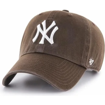 Mützen gebogen braun verstellbares band der New York Yankees MLB von 47 Brand