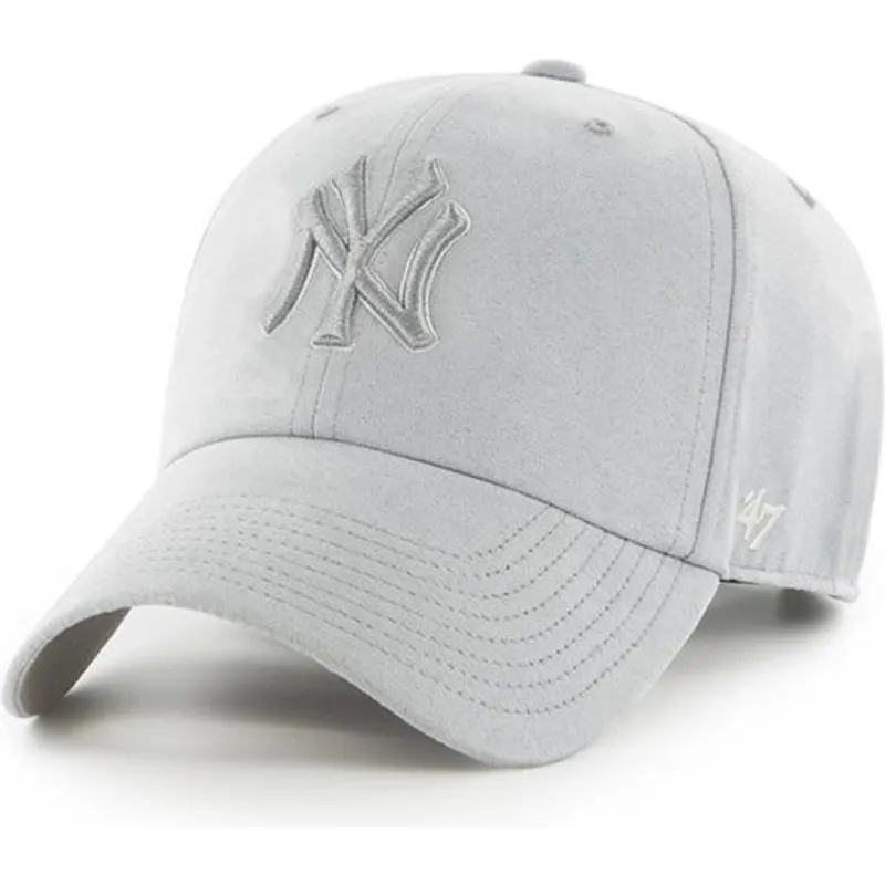 mutzen-gebogen-grau-verstellbares-band-der-new-york-yankees-mlb-von-47-brand