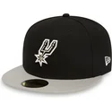 mutzen-flach-schwarz-angepasst-59fifty-der-san-antonio-spurs-nba-von-new-era