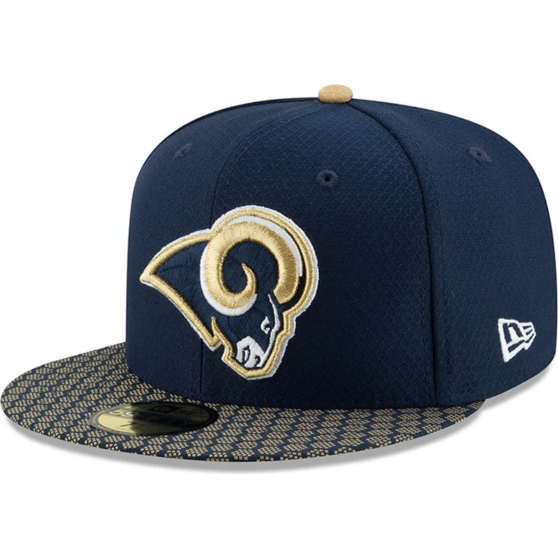 mutzen-flach-blau-angepasst-59fifty-sideline-der-los-angeles-rams-nfl-von-new-era