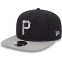 mutzen-flach-marineblau-snapback-9fifty-seasonal-heather-der-pittsburgh-pirates-mlb-von-new-era