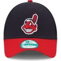 mutzen-gebogen-schwarz-verstellbares-band-9forty-the-league-der-cleveland-indians-mlb-von-new-era