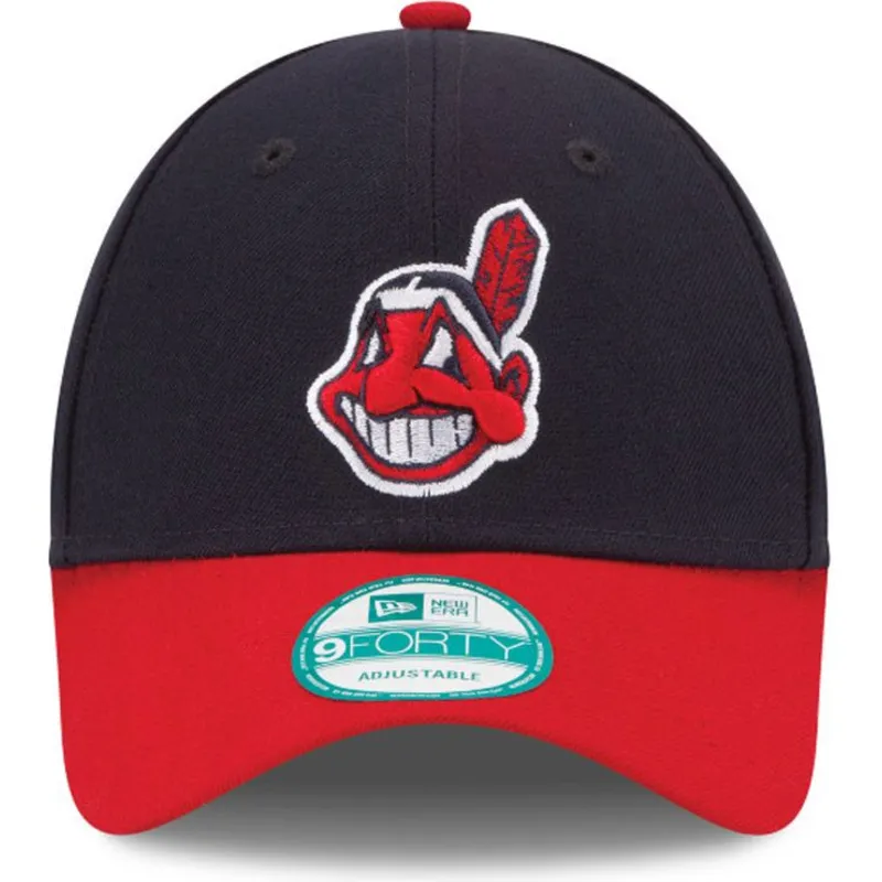 mutzen-gebogen-schwarz-verstellbares-band-9forty-the-league-der-cleveland-indians-mlb-von-new-era