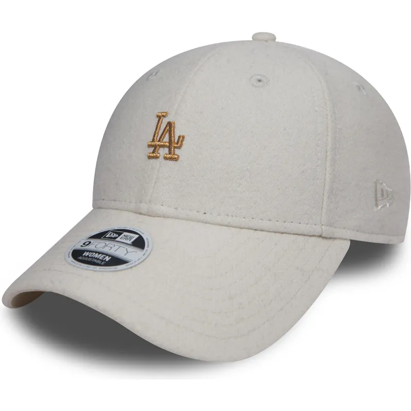 mutzen-gebogen-weiss-verstellbares-band-bronce-9forty-melton-der-los-angeles-dodgers-mlb-von-new-era