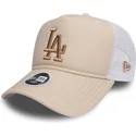 mutzen-gebogen-rosa-snapback-bronce-9forty-essential-der-los-angeles-dodgers-mlb-von-new-era