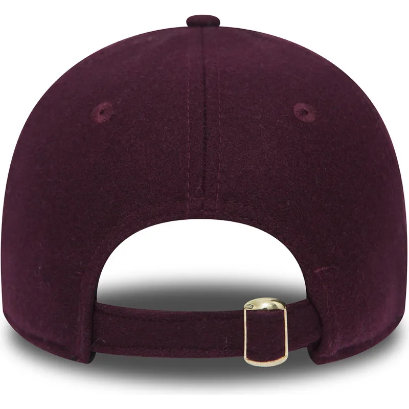 mutzen-gebogen-rot-verstellbares-band-granate-oro-9forty-melton-der-new-york-yankees-mlb-von-new-era