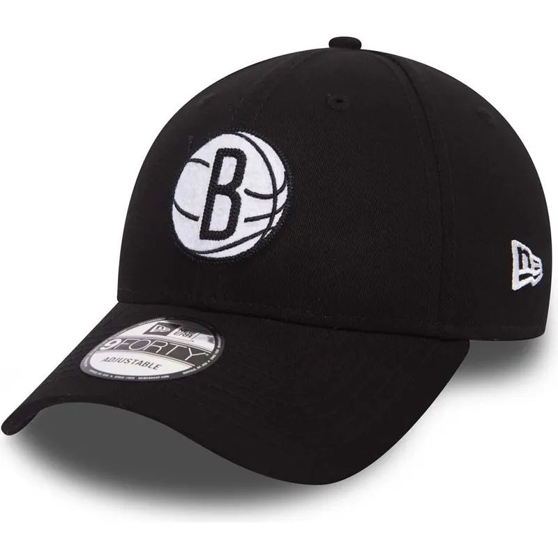 mutzen-gebogen-schwarz-verstellbares-band-9forty-felt-infill-der-brooklyn-nets-nba-von-new-era mutzen-gebogen-schwarz-verstellbares-band-9forty-felt-infill-der-brooklyn-nets-nba-von-new-era