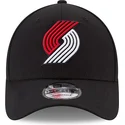 schwarze-verstellbare-curved-cap-9forty-the-league-der-portland-trail-blazers-nba-von-new-era