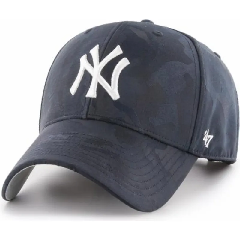 mutzen-gebogen-tarnung-verstellbares-band-der-new-york-yankees-mlb-von-47-brand