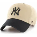 mutzen-gebogen-beige-verstellbares-band-negro-der-new-york-yankees-mlb-von-47-brand