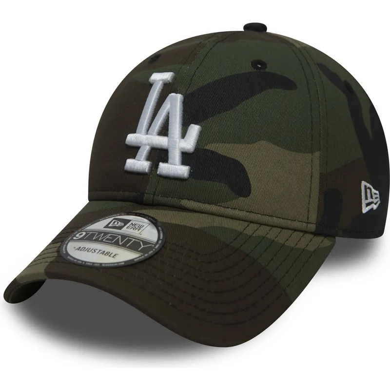 mutzen-gebogen-tarnung-verstellbares-band-9twenty-essential-packable-der-los-angeles-dodgers-mlb-von-new-era