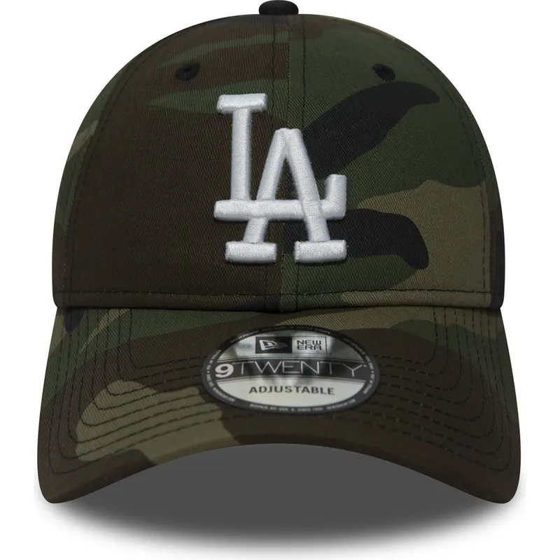 mutzen-gebogen-tarnung-verstellbares-band-9twenty-essential-packable-der-los-angeles-dodgers-mlb-von-new-era