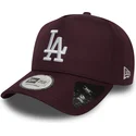 mutzen-gebogen-rot-snapback-granate-ripstop-a-frame-der-los-angeles-dodgers-mlb-von-new-era