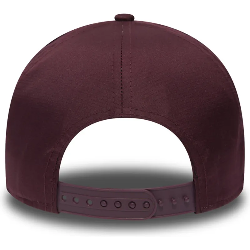 mutzen-gebogen-rot-snapback-granate-ripstop-a-frame-der-los-angeles-dodgers-mlb-von-new-era