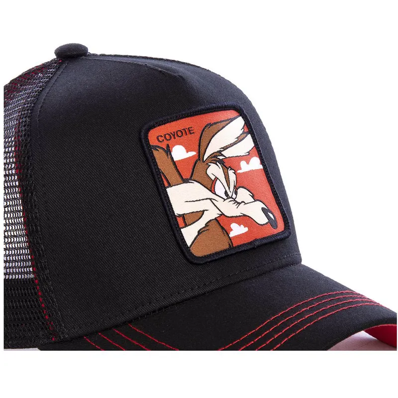 schwarze-trucker-kappe-coyote-coy1-looney-tunes-von-capslab