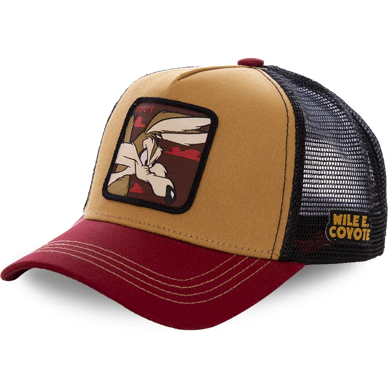 trucker-cap-braun-schwarz-und-rot-coyote-coy2-looney-tunes-von-capslab trucker-cap-braun-schwarz-und-rot-coyote-coy2-looney-tunes-von-capslab