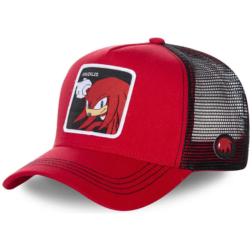 mutzen-gebogen-rot-snapback-knuckles-the-echidna-sonic-the-hedgehog-von-capslab