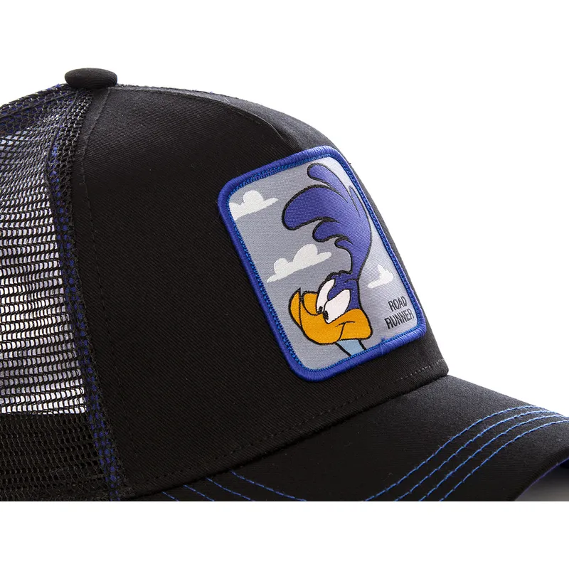 schwarze-trucker-kappe-roadrunner-roa1-looney-tunes-von-capslab schwarze-trucker-kappe-roadrunner-roa1-looney-tunes-von-capslab