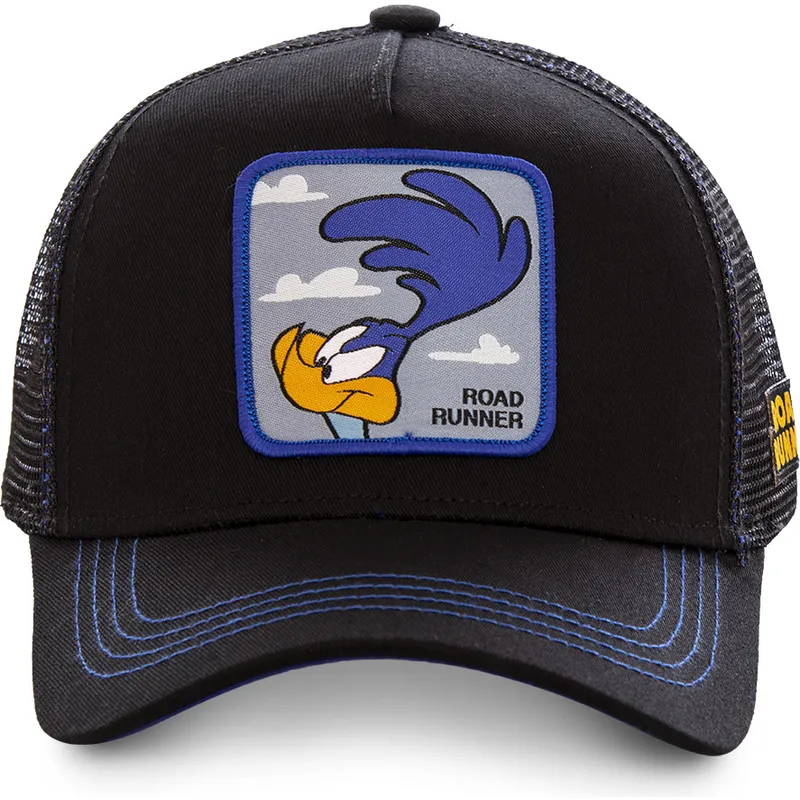 schwarze-trucker-kappe-roadrunner-roa1-looney-tunes-von-capslab schwarze-trucker-kappe-roadrunner-roa1-looney-tunes-von-capslab