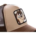 braune-trucker-kappe-tasmanischer-teufel-taz2-looney-tunes-von-capslab