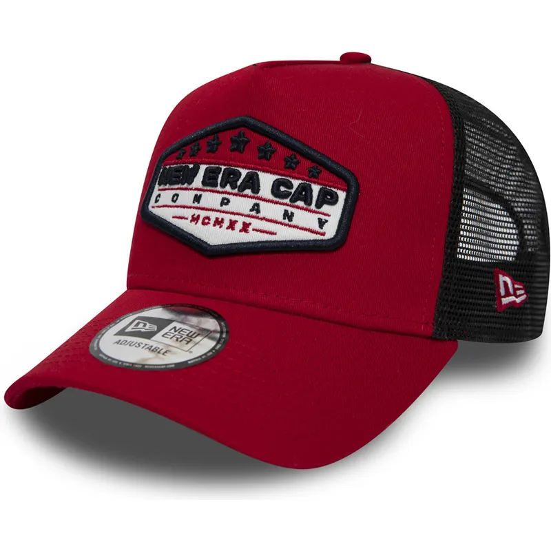 mutzen-gebogen-rot-snapback-a-frame-von-new-era