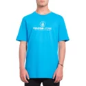 t-shirt-a-manche-courte-bleu-super-clean-cyan-blue-volcom