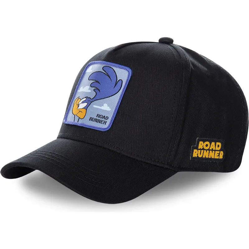 mutzen-gebogen-schwarz-snapback-roadrunner-looney-tunes-von-capslab mutzen-gebogen-schwarz-snapback-roadrunner-looney-tunes-von-capslab