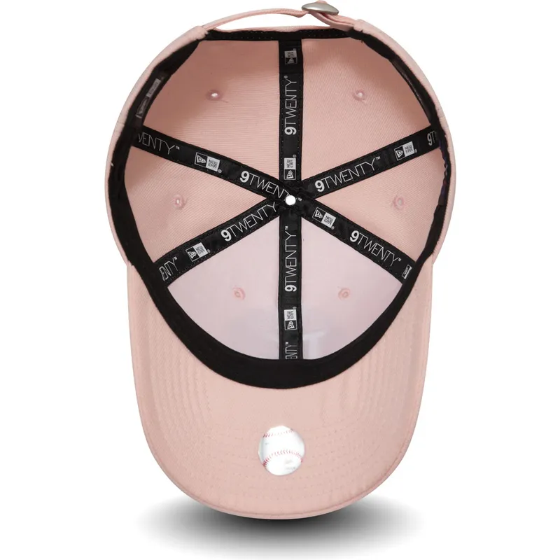 mutzen-gebogen-rosa-verstellbares-band-9twenty-dryera-packable-der-los-angeles-dodgers-mlb-von-new-era