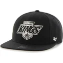 mutzen-flach-schwarz-snapback-captain-no-shot-der-los-angeles-kings-nhl-von-47-brand
