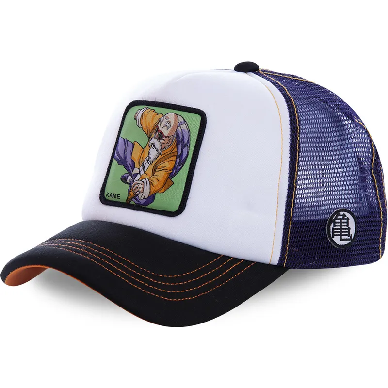 mutzen-gebogen-weiss-snapback-master-roshi-dragon-ball-von-capslab