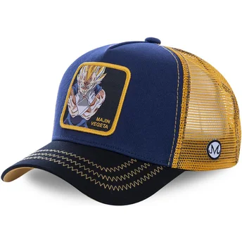trucker-cap-marineblau-und-gelb-majin-vegeta-mv1-dragon-ball-von-capslab