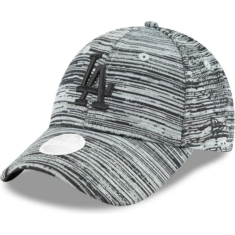 mutzen-gebogen-grau-verstellbares-band-negro-9forty-engineered-fit-der-los-angeles-dodgers-mlb-von-new-era