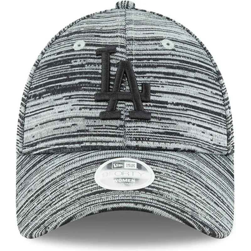 mutzen-gebogen-grau-verstellbares-band-negro-9forty-engineered-fit-der-los-angeles-dodgers-mlb-von-new-era