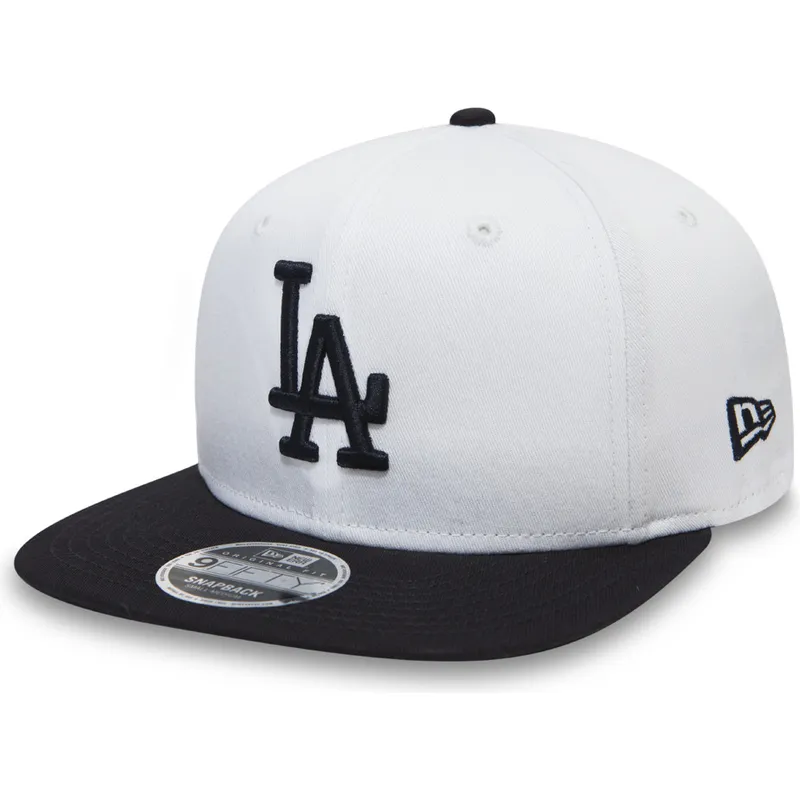 mutzen-flach-weiss-snapback-fur-kinder-9fifty-contrast-crown-der-los-angeles-dodgers-mlb-von-new-era