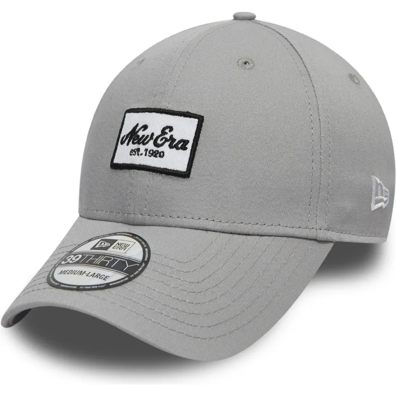 casquette-courbee-grise-ajustee-pour-enfant-39thirty-seasonal-script-patch-new-era