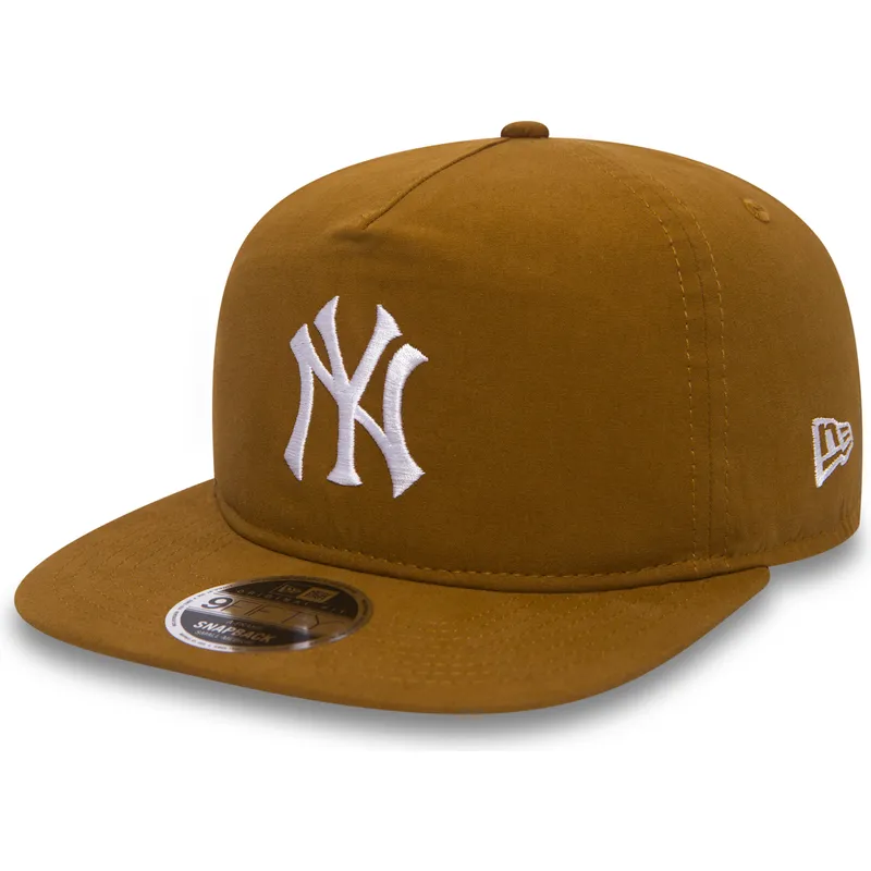 mutzen-flach-braun-snapback-9fifty-a-frame-lightweight-der-new-york-yankees-mlb-von-new-era